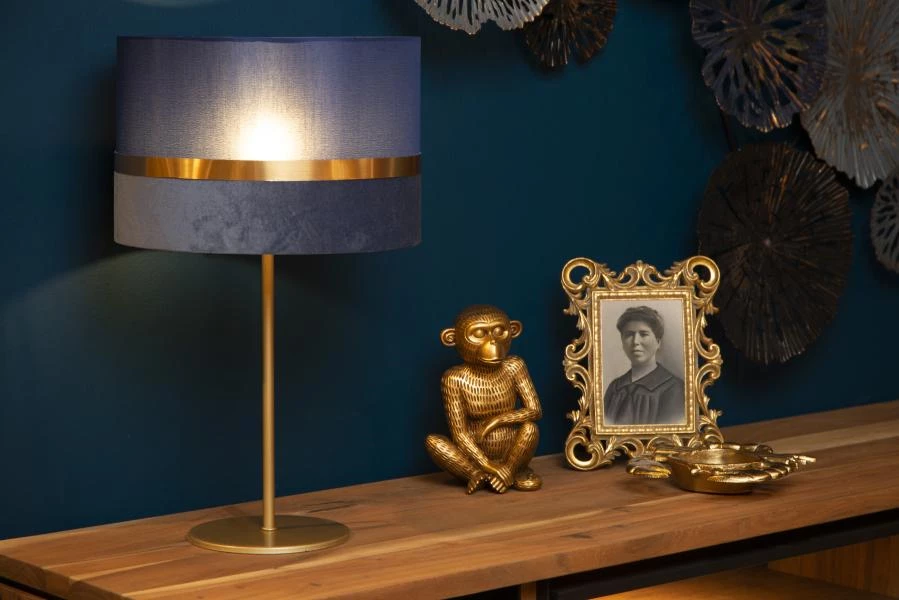 Lucide EXTRAVAGANZA TUSSE - Table lamp - Ø 30 cm - 1xE14 - Blue - atmosphere 1